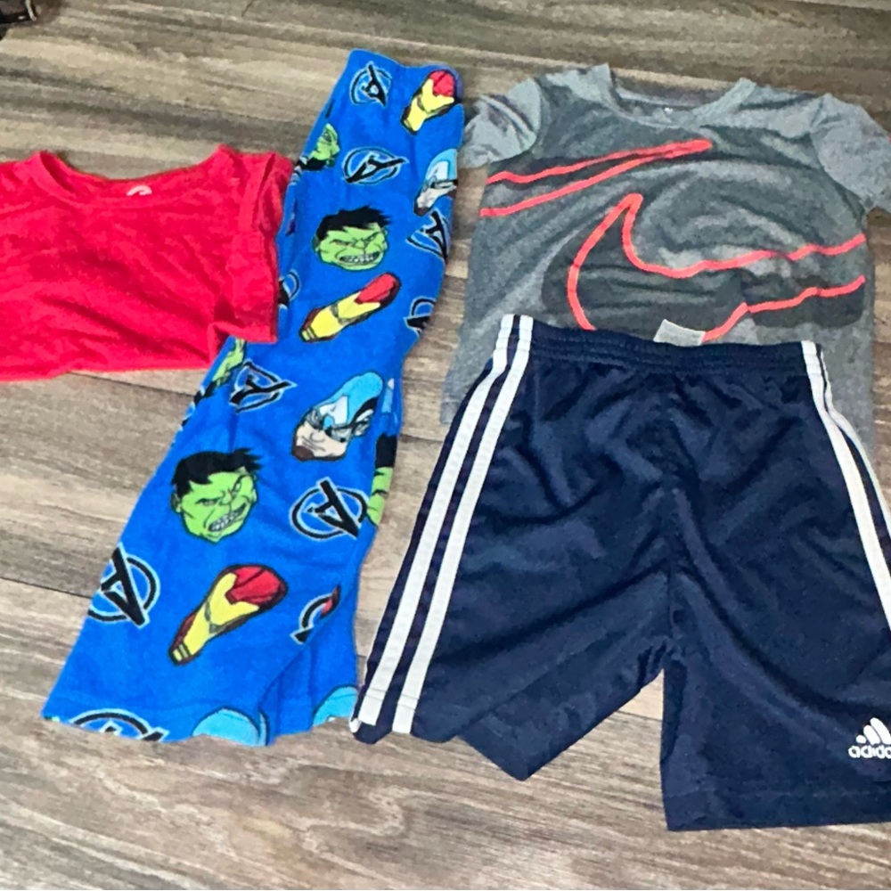 Adidas Red and Blue Short Sleeve Tees